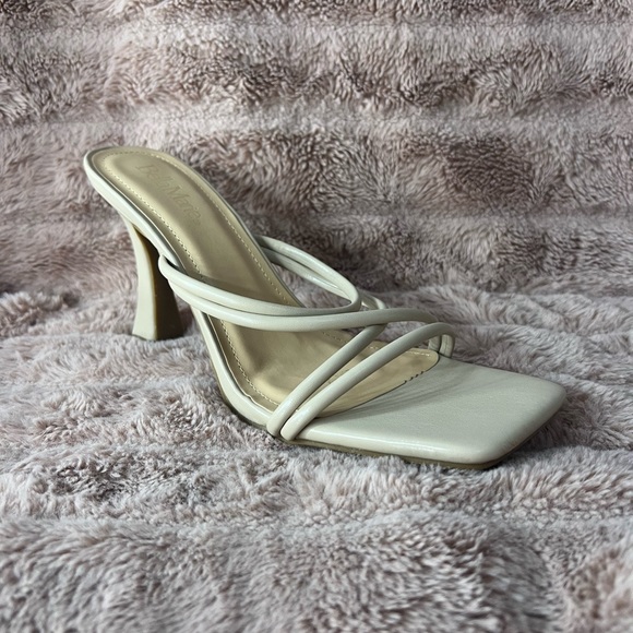 Nude Square Toe Prom Heels - Picture 4 of 5